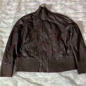 🍁 Xhilaration Brown Faux Leather Jacket